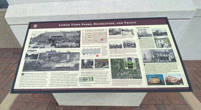 Lower Town Parks, Recreation, and Trails Marker. Click for full size. Lower Town Parks, Recreation, and Trails Marker image. Click for full size.