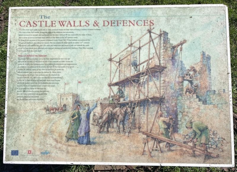 The Castle Walls & Defences Marker image. Click for full size.