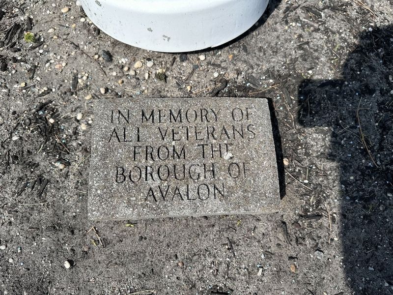 In Memory of All Veterans from the Borough of Avalon Marker. Click for full size. In Memory of All Veterans from the Borough of Avalon Marker image. Click for full size.