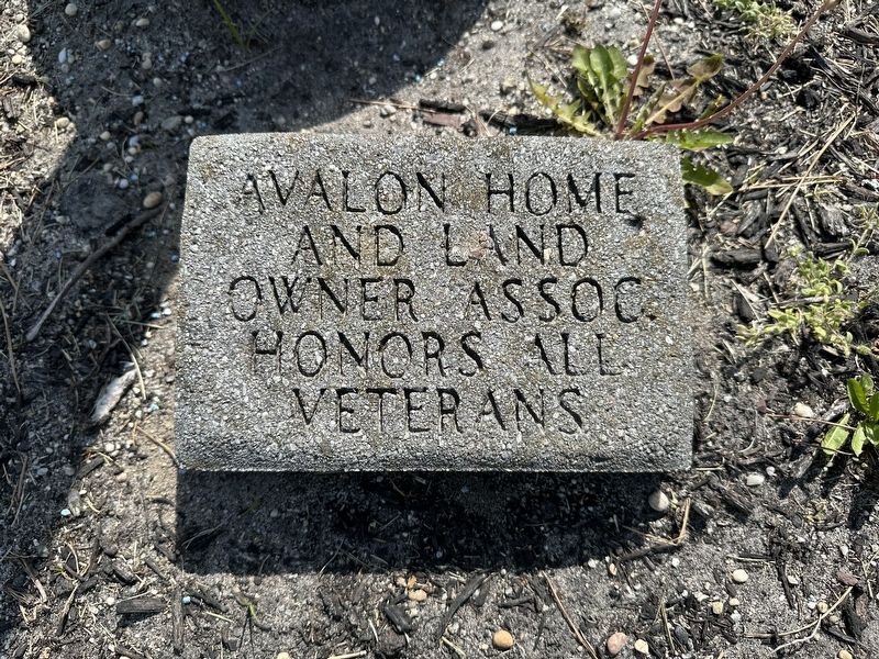 Avalon Home and Land Owner Assoc. Honors All Veterans Marker image. Click for full size.