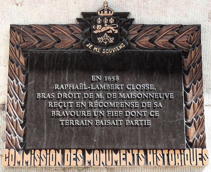 Raphaël-Lambert Closse Marker. Click for full size. Raphaël-Lambert Closse Marker image. Click for full size.