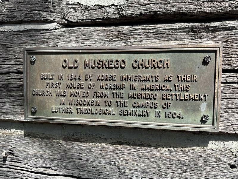 Old Muskego Church Marker. Click for full size. Old Muskego Church Marker image. Click for full size.