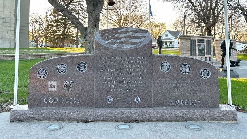 Plankinton and White Lake Area Armed Forces Memorial. Click for full size. Plankinton and White Lake Area Armed Forces Memorial image. Click for full size.