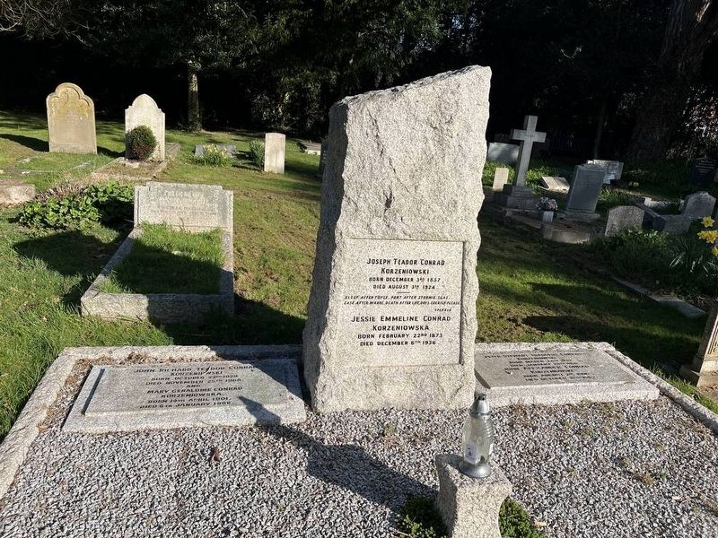 Joseph Conrad's tombstone image. Click for full size.