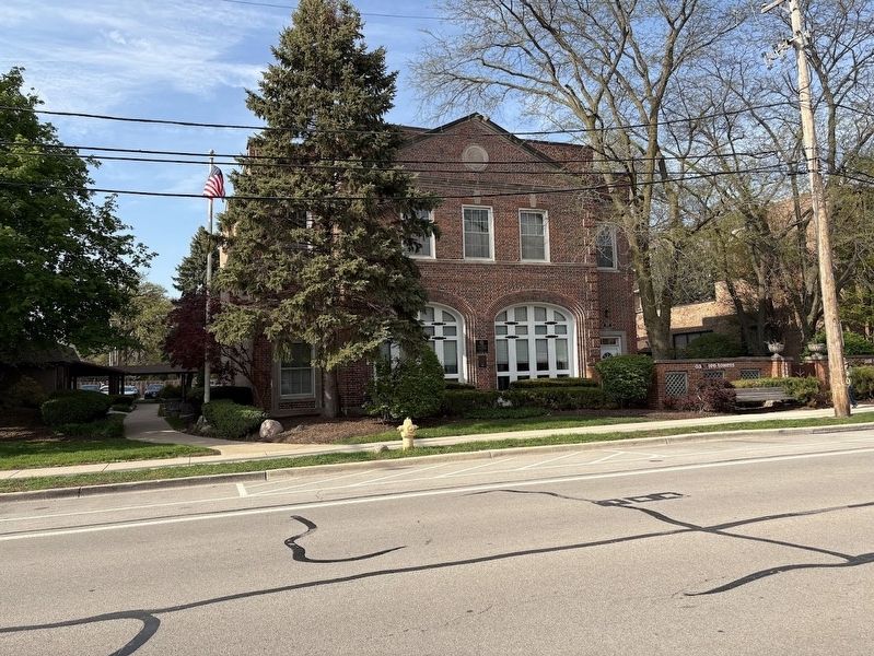 Original Site of Grant E. Dicke Firehouse Marker. Click for full size. Original Site of Grant E. Dicke Firehouse Marker image. Click for full size.
