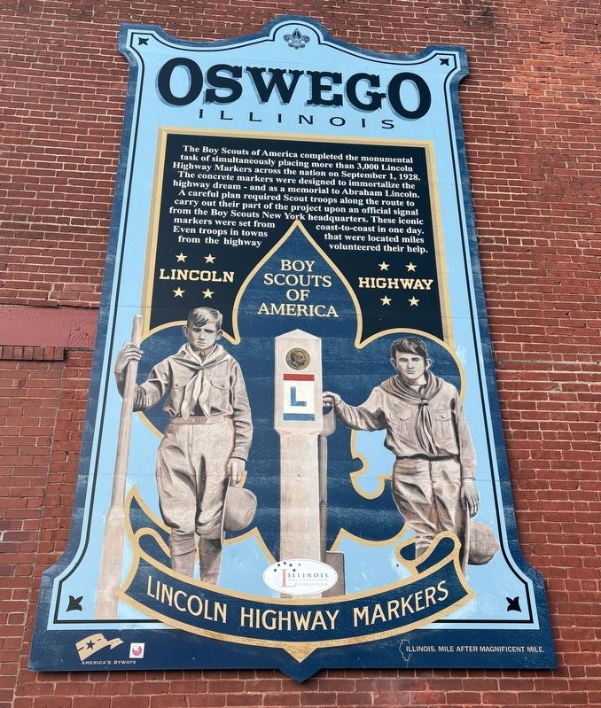 Oswego, Illinois Marker image. Click for full size.