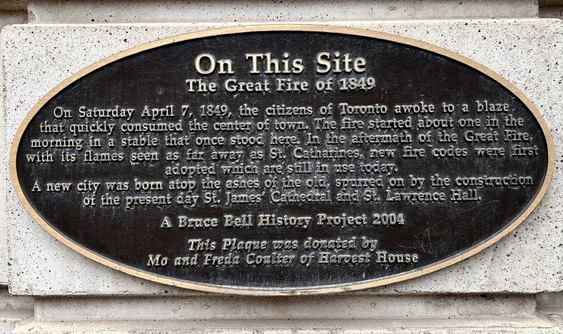The Great Fire of 1849 Marker image. Click for full size.