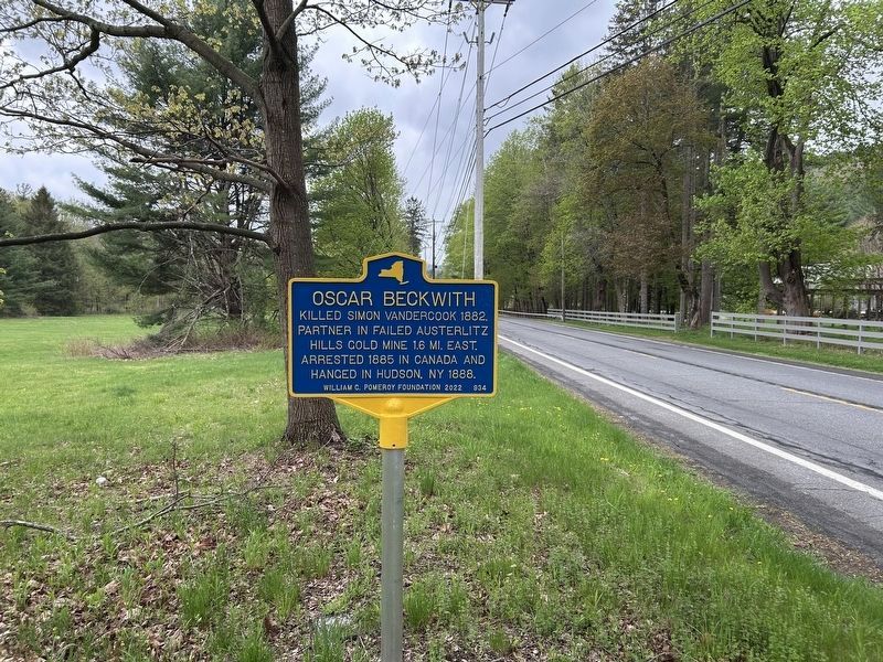 Oscar Beckwith Marker. Click for full size. Oscar Beckwith Marker image. Click for full size.
