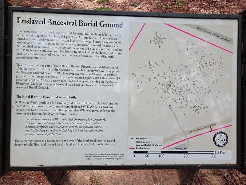Enslaved Ancestral Burial Ground Marker. Click for full size. Enslaved Ancestral Burial Ground Marker image. Click for full size.