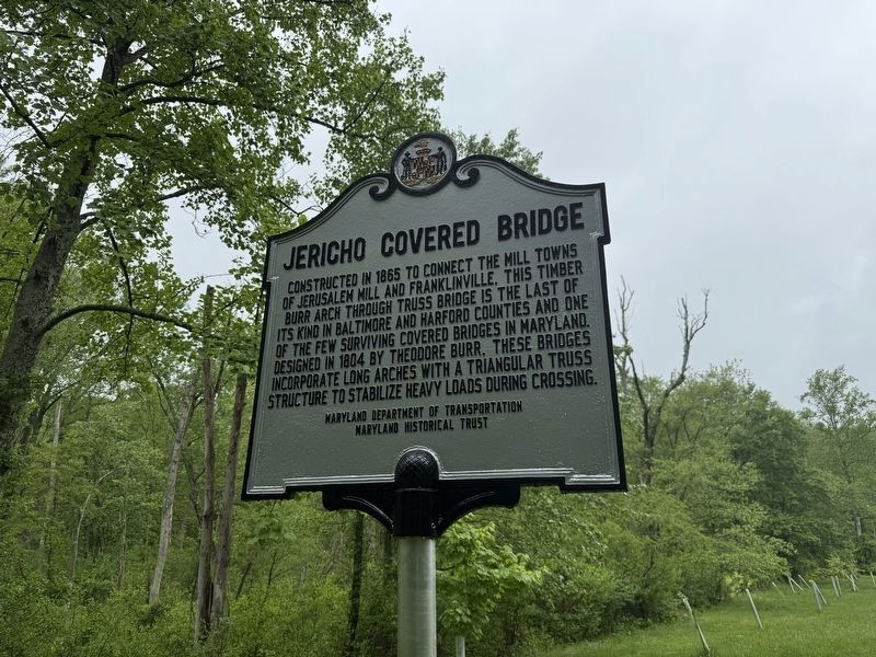 Jericho Covered Bridge Marker image. Click for full size.