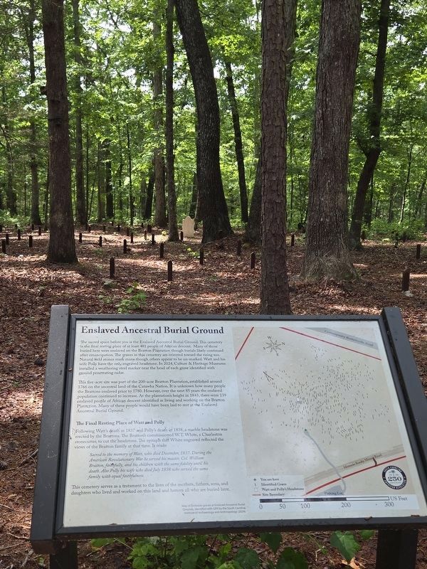 Enslaved Ancestral Burial Ground Marker and grave markers. Click for full size. Enslaved Ancestral Burial Ground Marker and grave markers image. Click for full size.