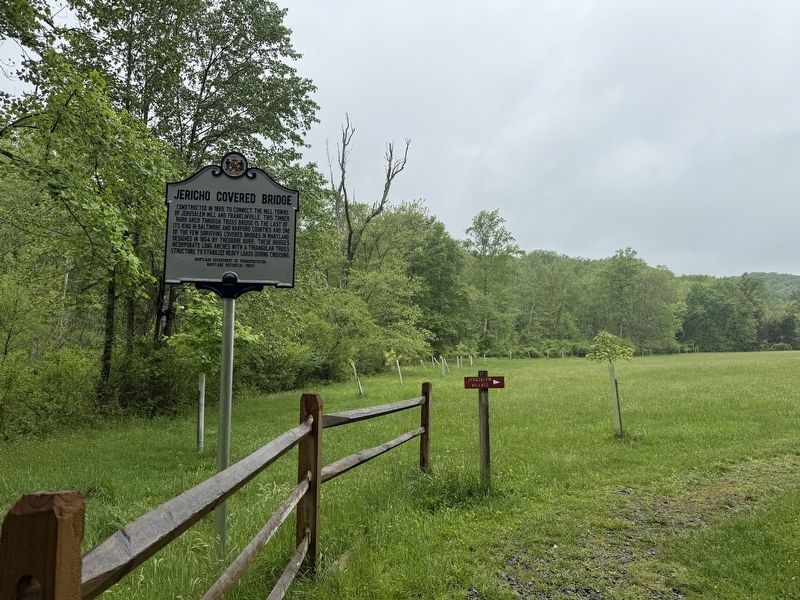 Jericho Covered Bridge Marker image. Click for full size.