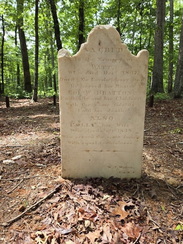 Gravestone of Watt and Polly. Click for full size. Gravestone of Watt and Polly image. Click for full size.