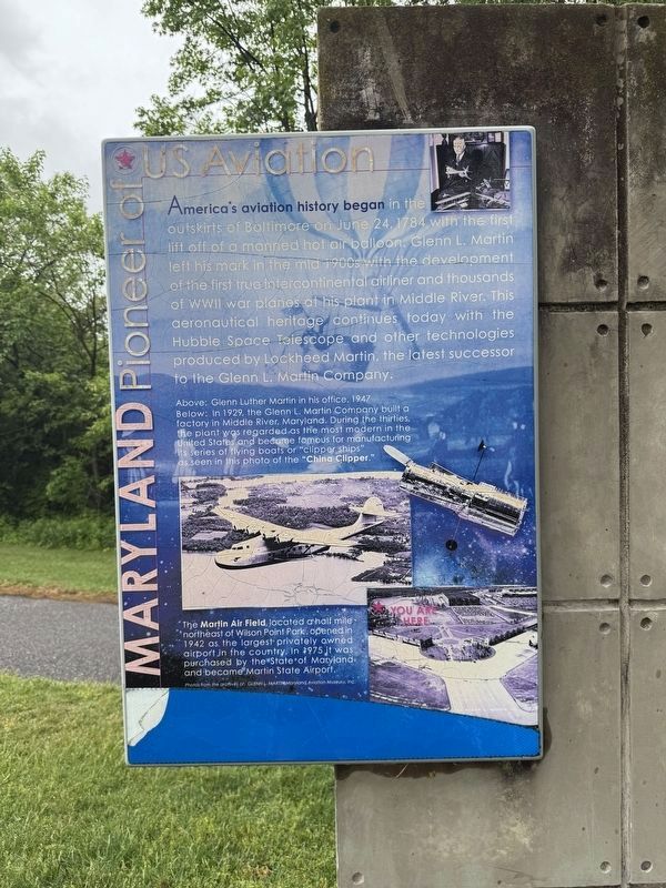Maryland Pioneer of US Aviation Marker. Click for full size. Maryland Pioneer of US Aviation Marker image. Click for full size.