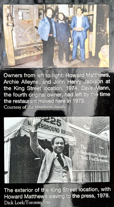 Underground Railroad Restaurant marker photos and captions detail image. Click for full size.