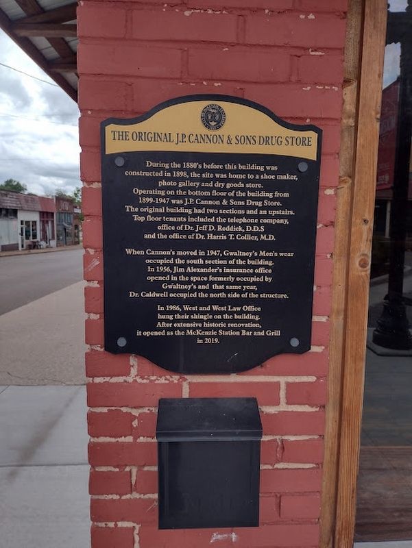 The Original J.P. Cannon & Sons Drug Store Marker image. Click for full size.