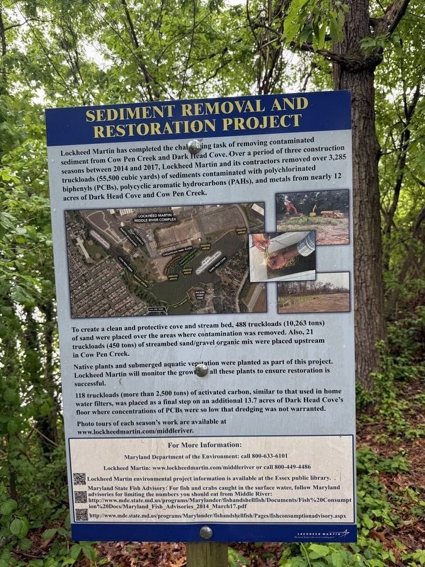 Sediment Removal and Restoration Project Marker. Click for full size. Sediment Removal and Restoration Project Marker image. Click for full size.