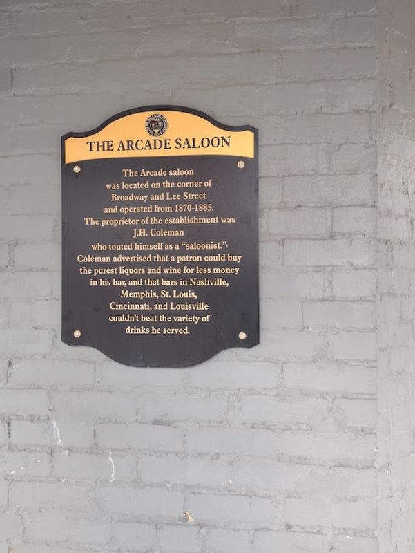 The Arcade Saloon Marker. Click for full size. The Arcade Saloon Marker image. Click for full size.