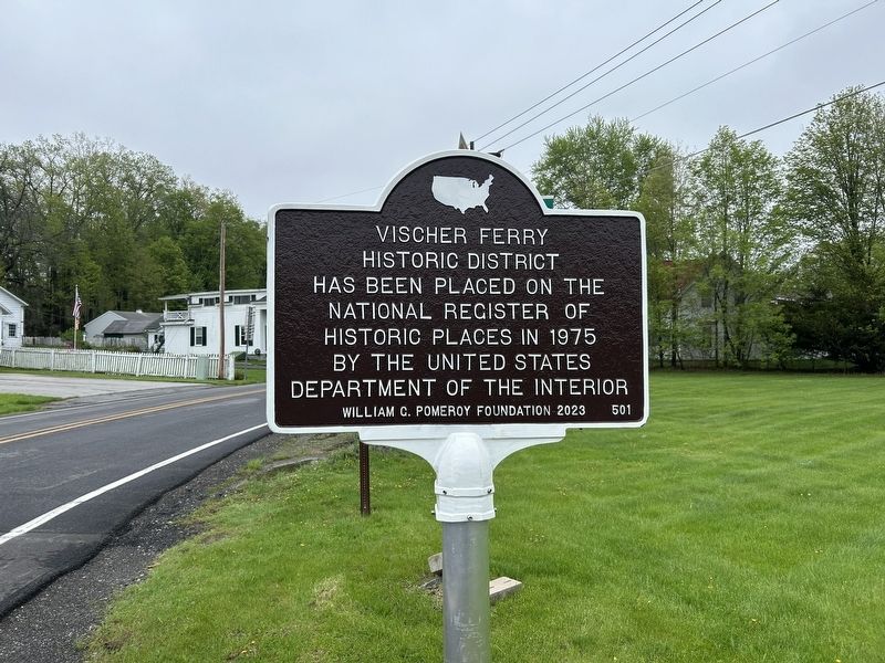 Vischer Ferry Historical District Marker. Click for full size. Vischer Ferry Historical District Marker image. Click for full size.