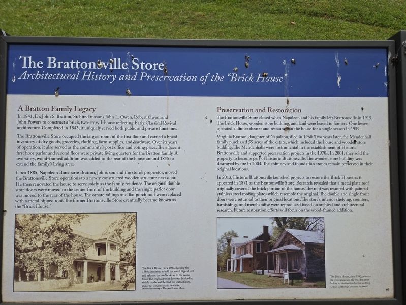 The Brattonsville Store Marker. Click for full size. The Brattonsville Store Marker image. Click for full size.
