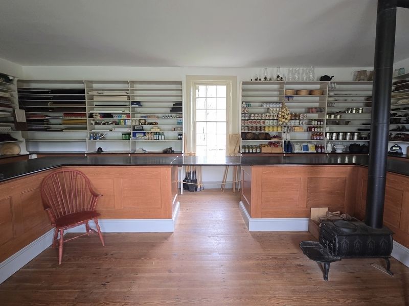 Replica Brattonsville Store in the front room of the Brick House. Click for full size. Replica Brattonsville Store in the front room of the Brick House image. Click for full size.