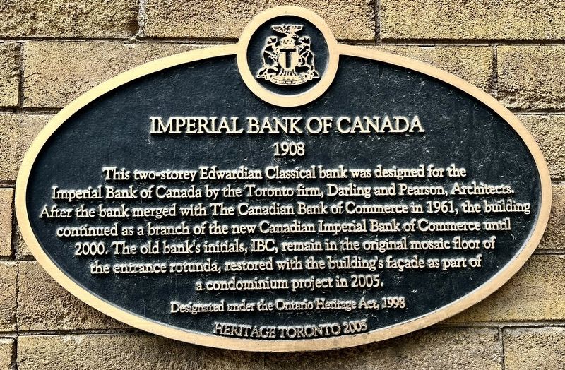 Imperial Bank of Canada Marker. Click for full size. Imperial Bank of Canada Marker image. Click for full size.
