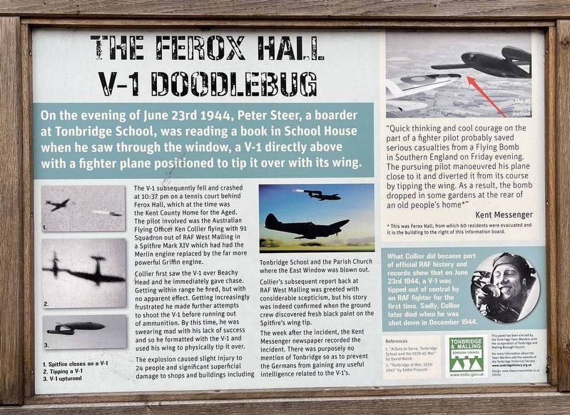 The Ferox Hall V-1 Doodlebug Marker. Click for full size. The Ferox Hall V-1 Doodlebug Marker image. Click for full size.