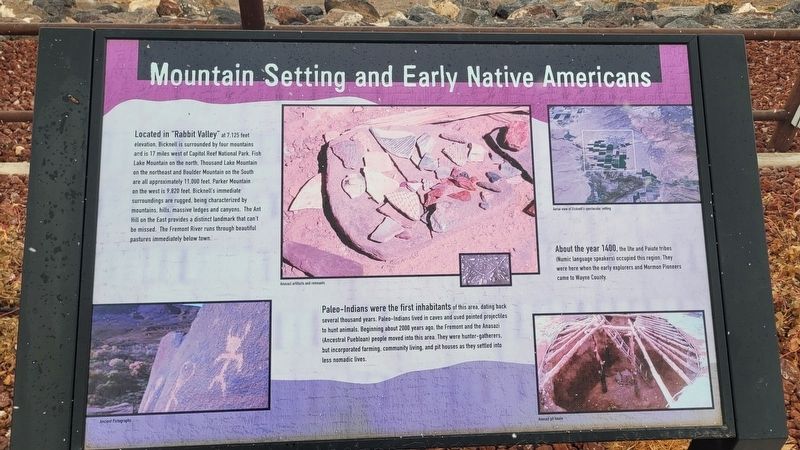 Mountain Setting and Early Native Americans Marker. Click for full size. Mountain Setting and Early Native Americans Marker image. Click for full size.