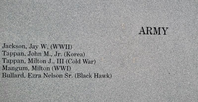 Bicknell Veterans Memorial - Reverse Left Panel image. Click for full size.