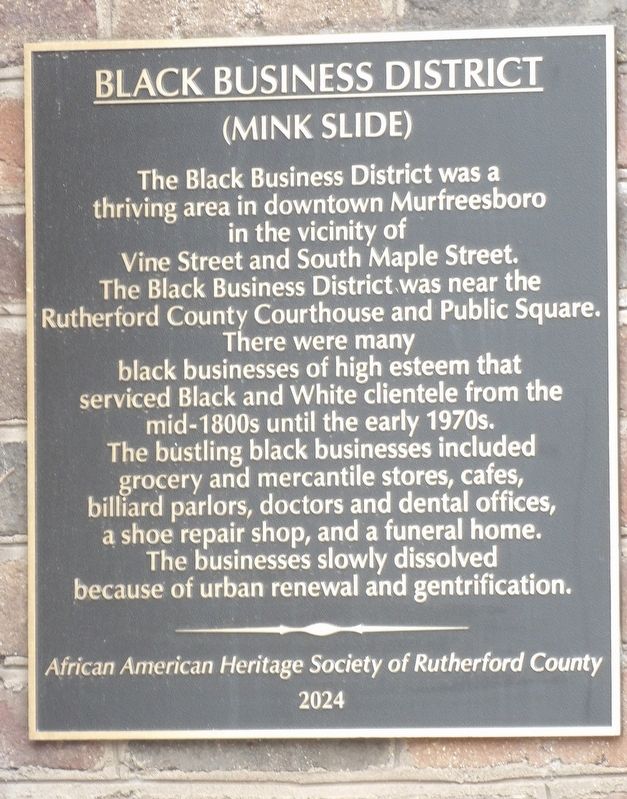 Black Business District Marker. Click for full size. Black Business District Marker image. Click for full size.