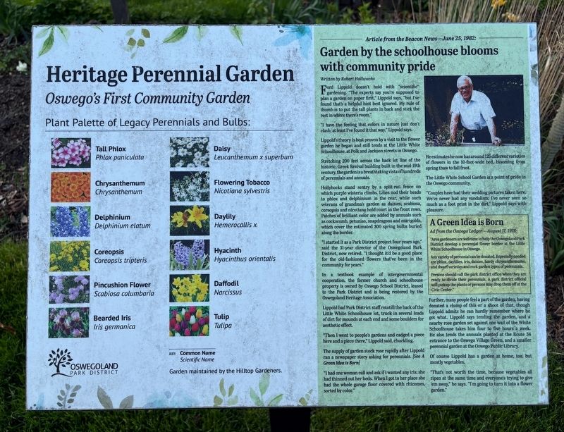 Heritage Perennial Garden Marker. Click for full size. Heritage Perennial Garden Marker image. Click for full size.