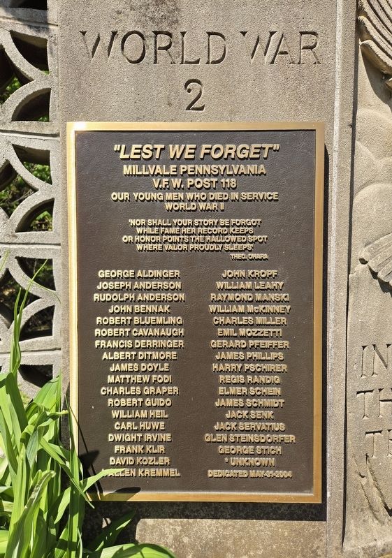 Millvale VFW Memorial. Click for full size. Millvale VFW Memorial image. Click for full size.