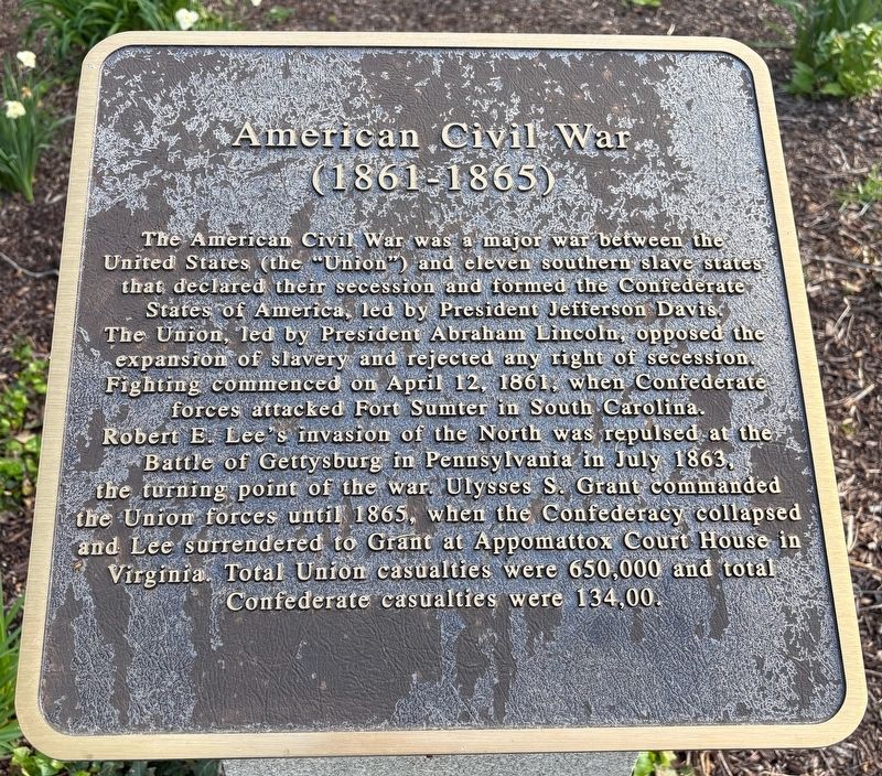 American Civil War Marker. Click for full size. American Civil War Marker image. Click for full size.
