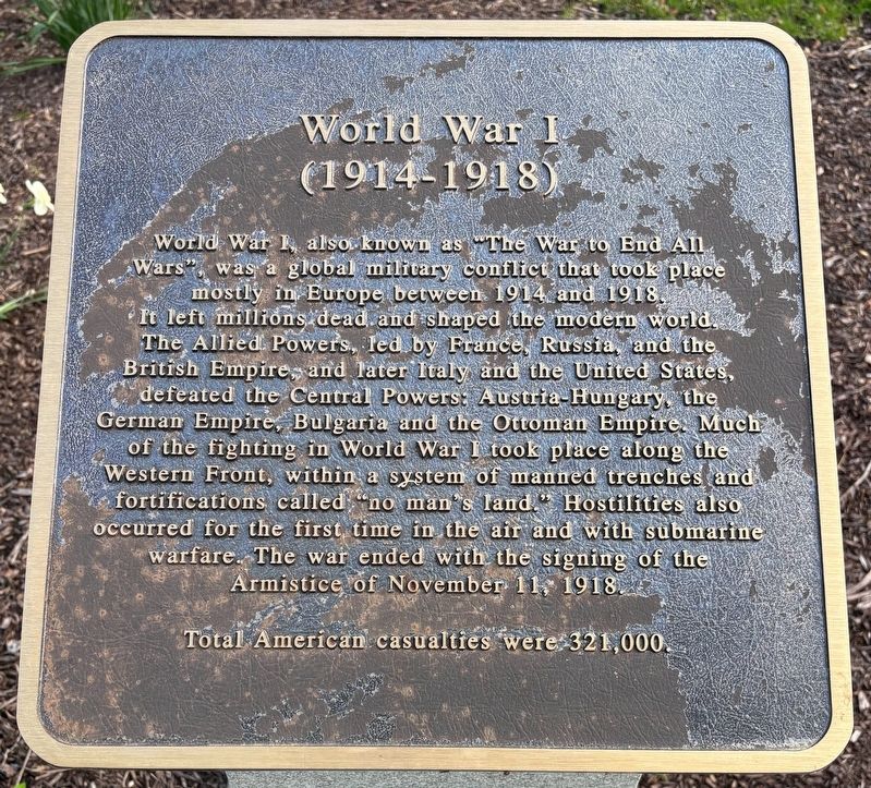 World War I Marker image. Click for full size.