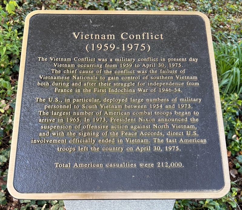 Vietnam Conflict Marker. Click for full size. Vietnam Conflict Marker image. Click for full size.
