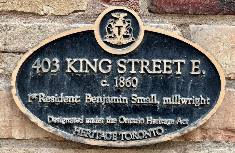 403 King Street E. Marker. Click for full size. 403 King Street E. Marker image. Click for full size.