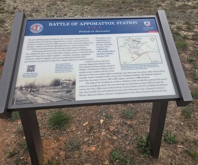 Battle of Appomattox Station Marker. Click for full size. Battle of Appomattox Station Marker image. Click for full size.