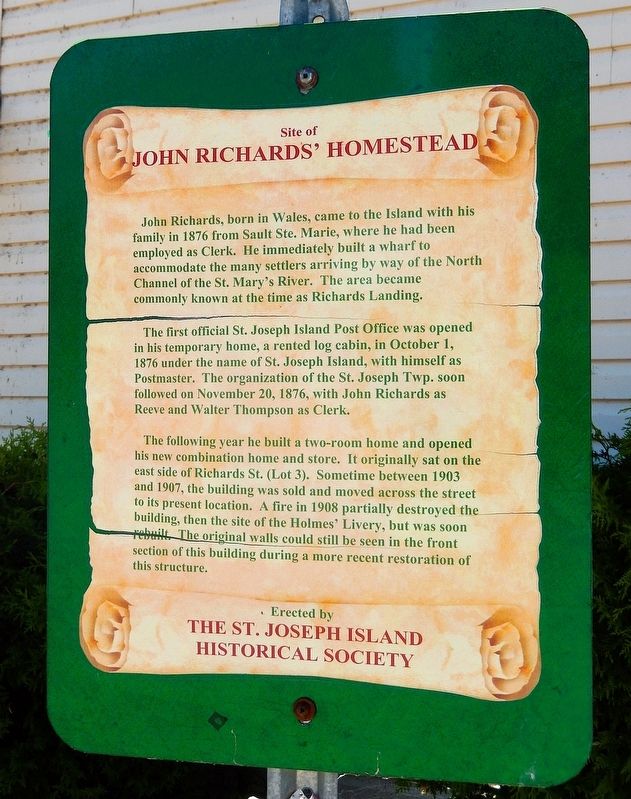 Site of John Richards' Homestead Marker. Click for full size. Site of John Richards' Homestead Marker image. Click for full size.
