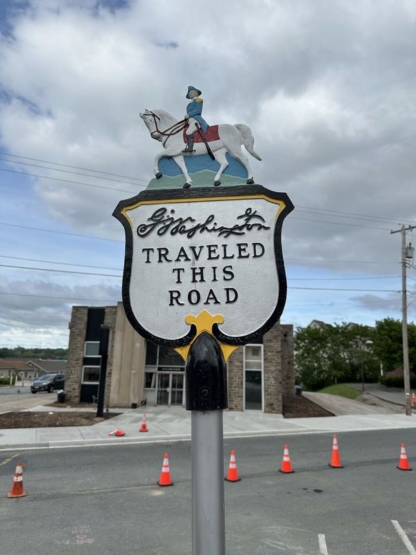 Geo Washington Traveled This Road Marker image. Click for full size.