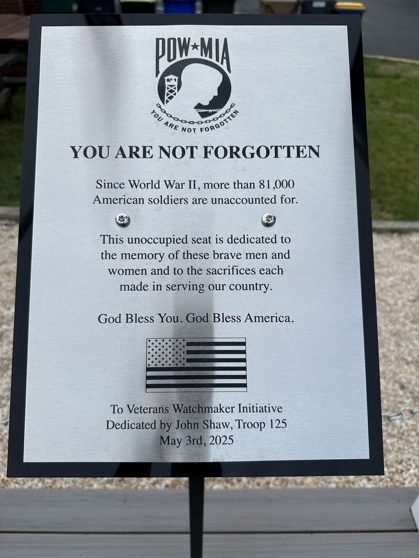 You Are Not Forgotten Marker. Click for full size. You Are Not Forgotten Marker image. Click for full size.