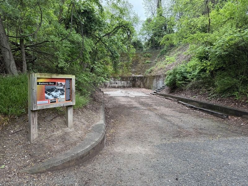 Battery Key Marker in front of the remnants image. Click for full size.