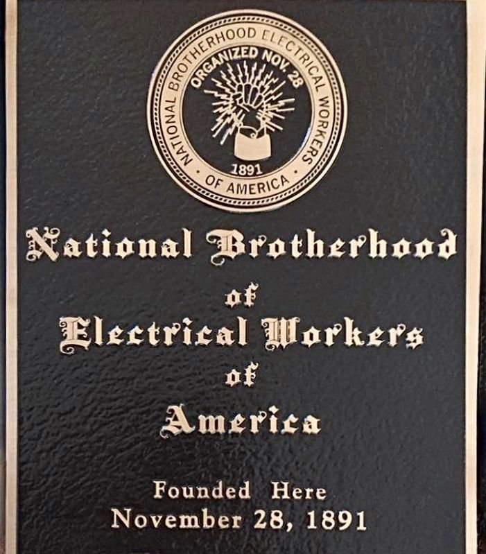 IBEW Plaque Inside Museum image. Click for full size.