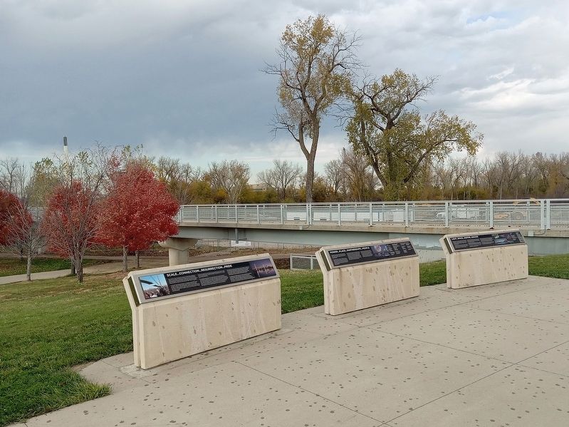 Power...Place...Partnerships...People Marker (center) in Tom Hanafan River's Edge Park image. Click for full size.