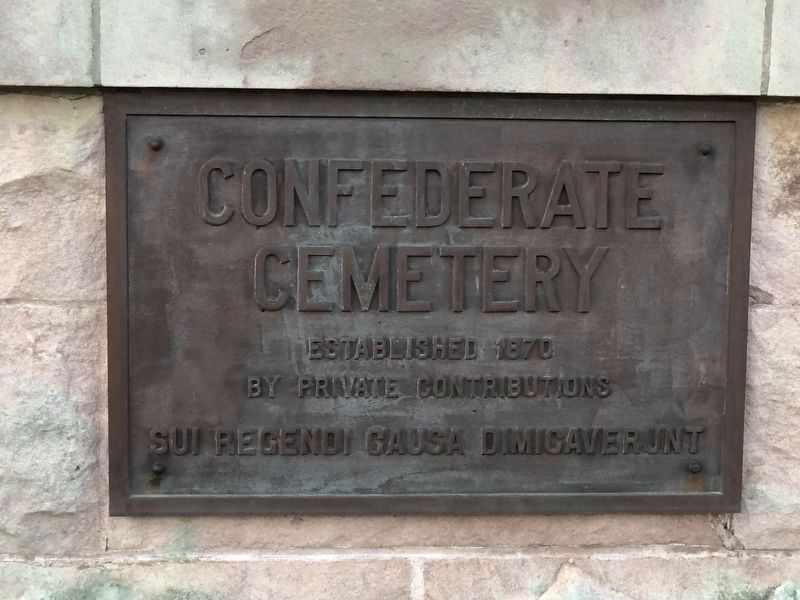 Confederate Cemetery Marker. Click for full size. Confederate Cemetery Marker image. Click for full size.