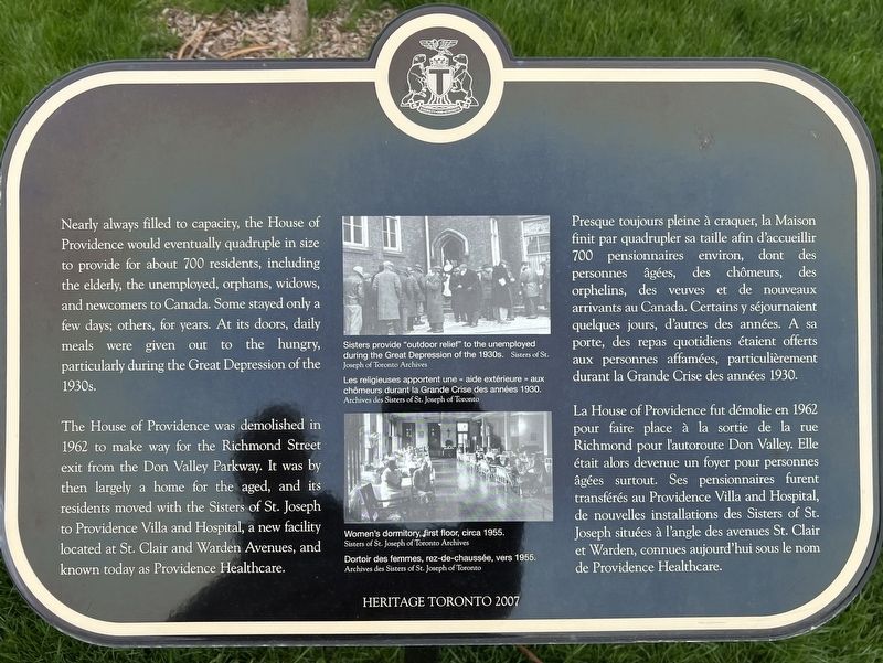 House of Providence Marker (2nd panel) image. Click for full size.
