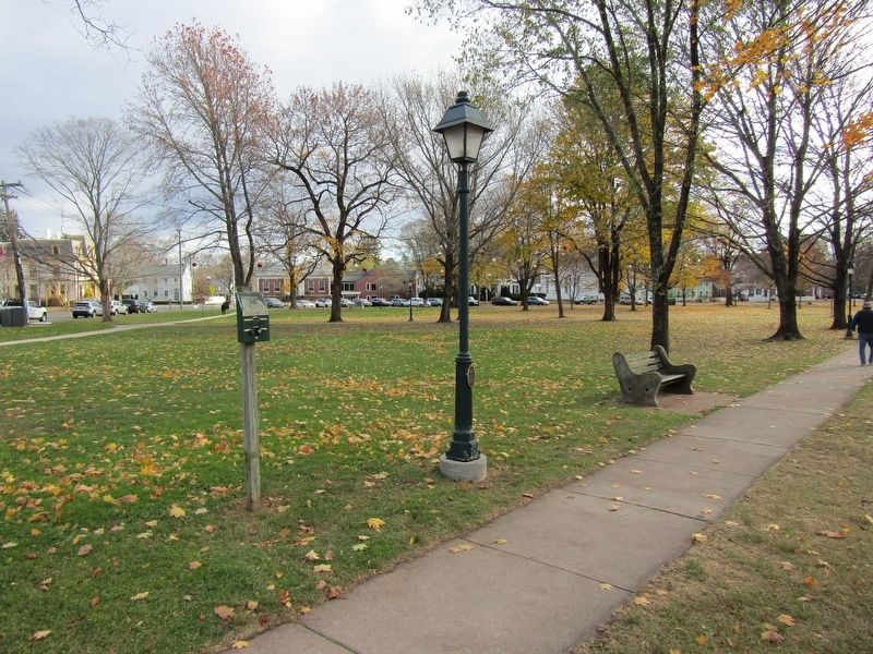Post Road Crosses the Guilford Green Marker. Click for full size. Post Road Crosses the Guilford Green Marker image. Click for full size.