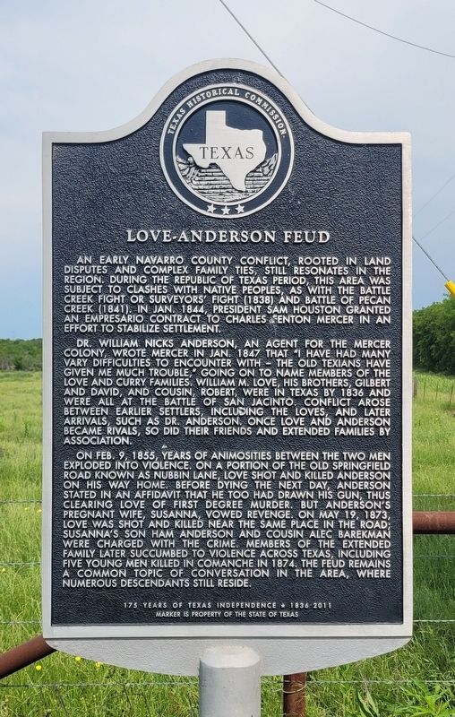 Love-Anderson Feud Marker. Click for full size. Love-Anderson Feud Marker image. Click for full size.