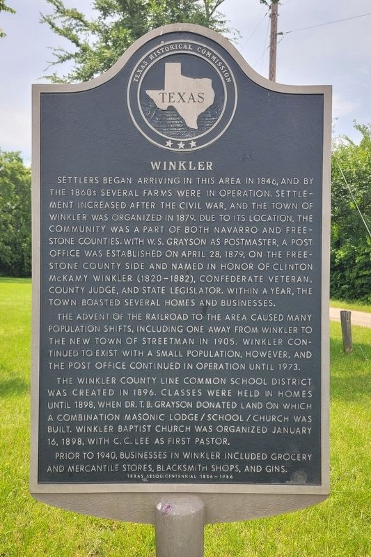 Winkler Marker image. Click for full size.
