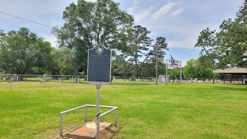 The view of the St. Elmo Cemetery and Marker from the street. Click for full size. The view of the St. Elmo Cemetery and Marker from the street image. Click for full size.