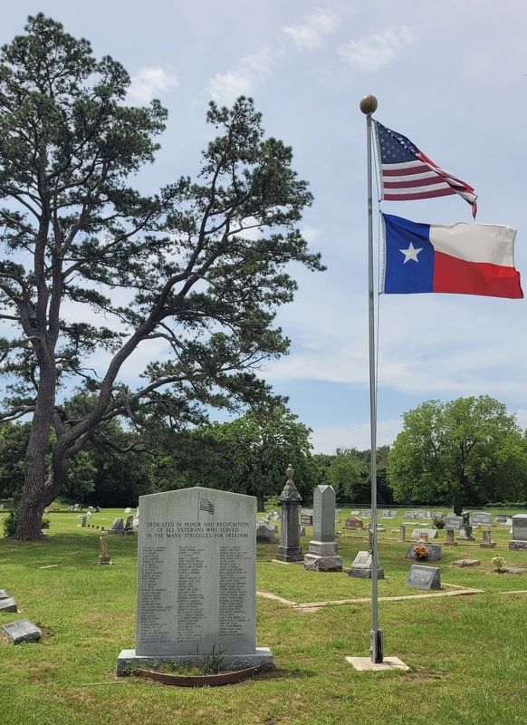 The St. Elmo Cemetery Veterans Memorial in the cemetery. Click for full size. The St. Elmo Cemetery Veterans Memorial in the cemetery image. Click for full size.
